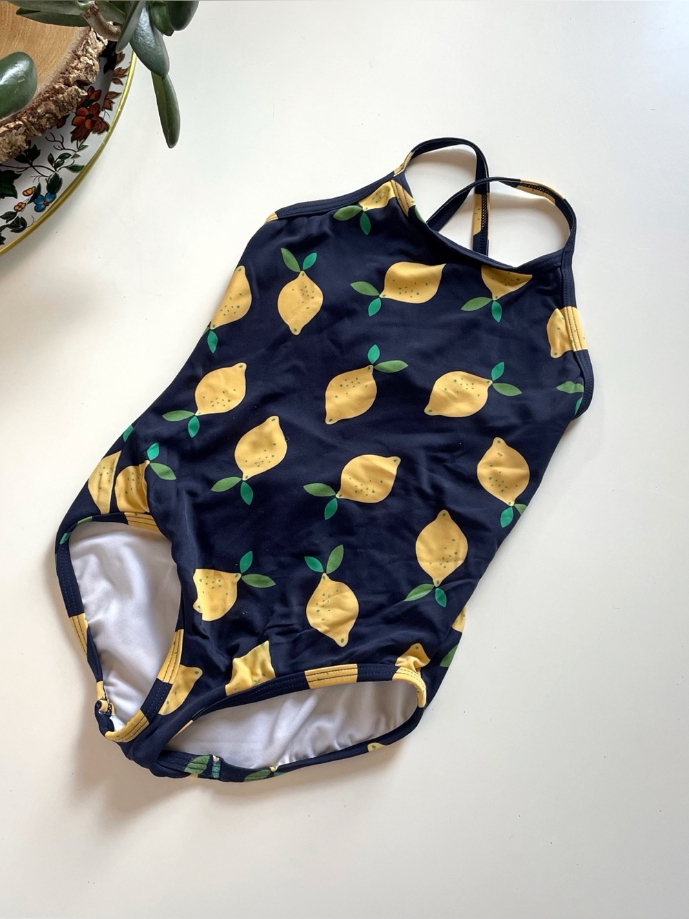 Hanna Andersson Lemon One Piece Swimsuit | Size 4